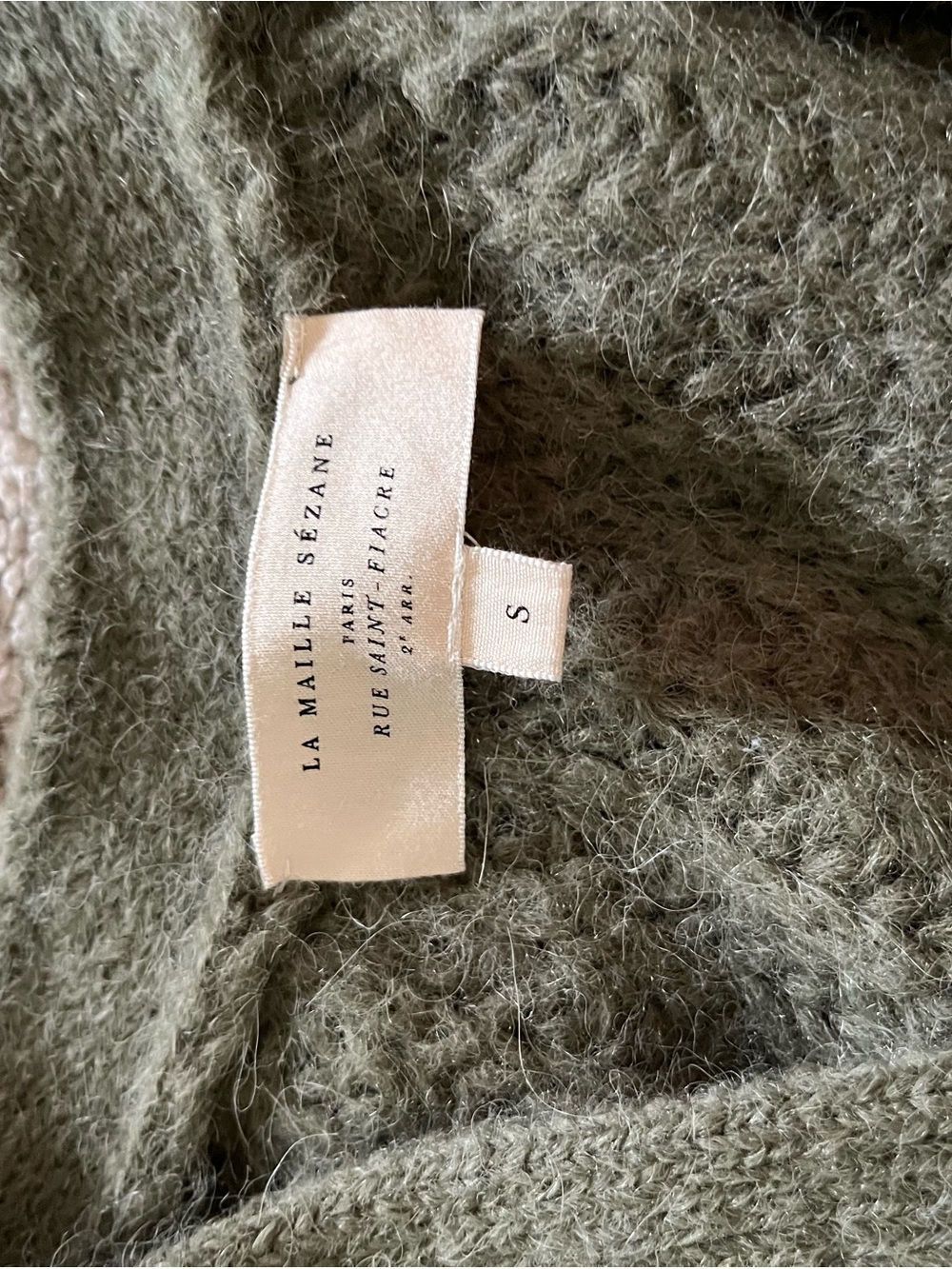 Sézane Basile Cardigan - Olive Green - Picture 4 of 4